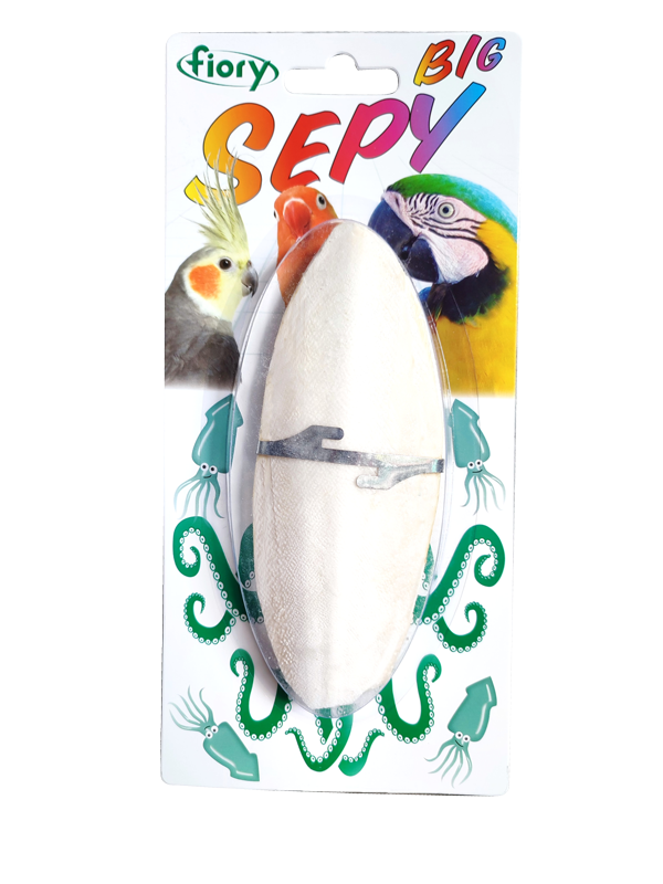 Fiory Sepy e Big Sepy – Osso di Seppia per Uccelli con Calcio 32,9%