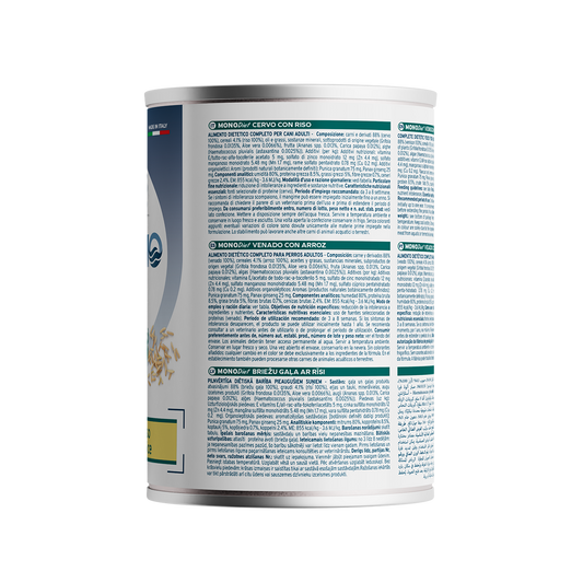 Forza10 Adult Sensitive – Alimento Dietetico Umido Cervo con Riso per Cani 400g