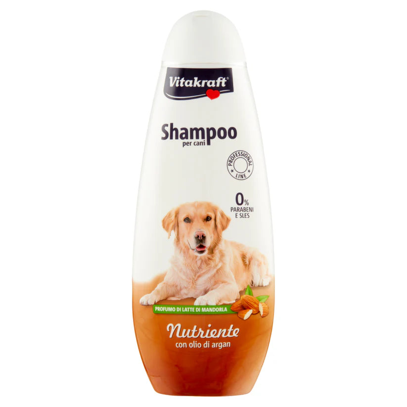 Shampoo nutriente AGRIAPPIA con olio di argan, bottiglia con etichetta verde e dettagli del prodotto visibili.