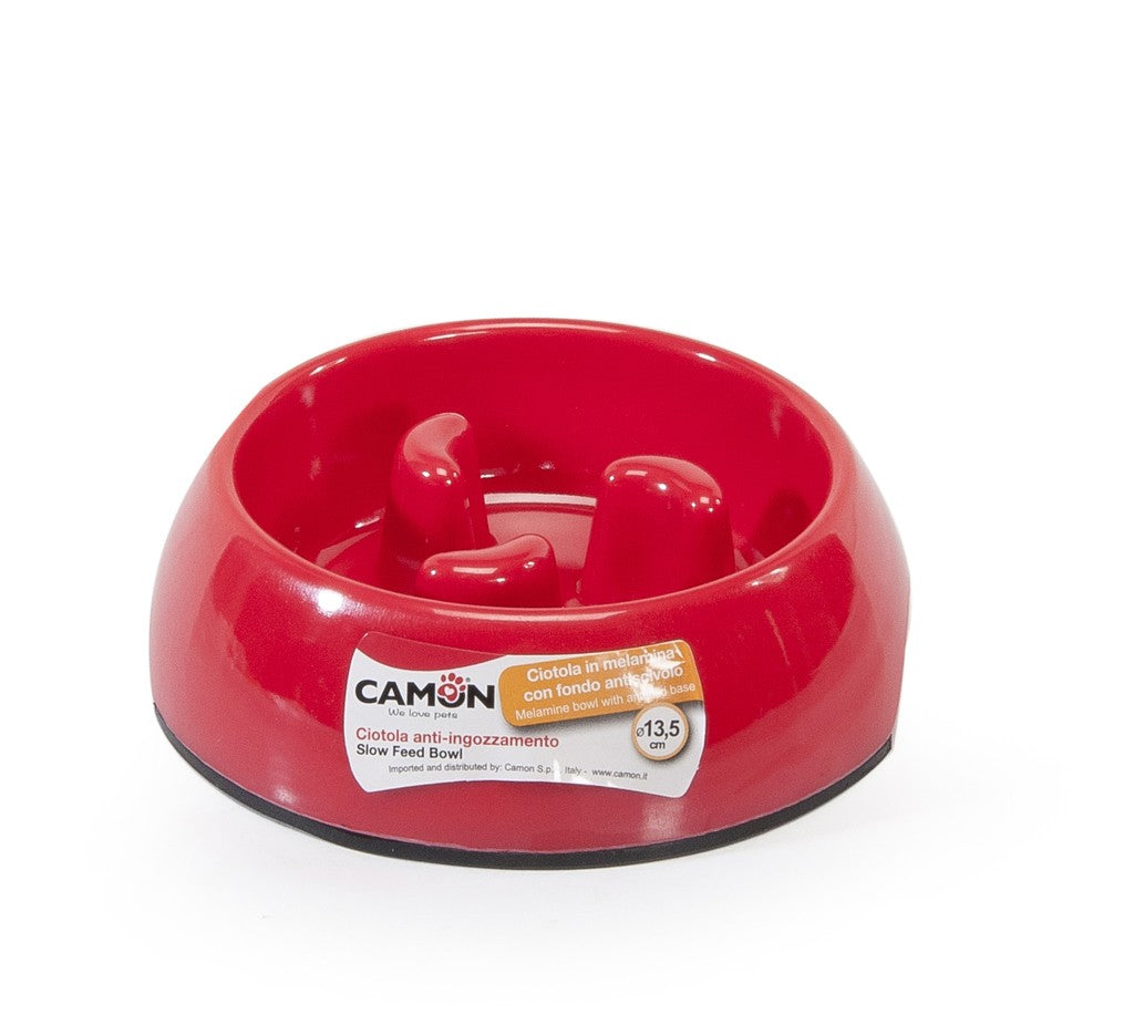 Ciotola anti-ingozzamento AGRIAPPIA in plastica con bordo antiscivolo, ideale per alimenti per animali domestici.