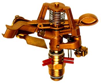 Set di irrigatore settore in metallo 1/2M di AGRIAPPIA, con parti in plastica PP, visibile in primo piano.