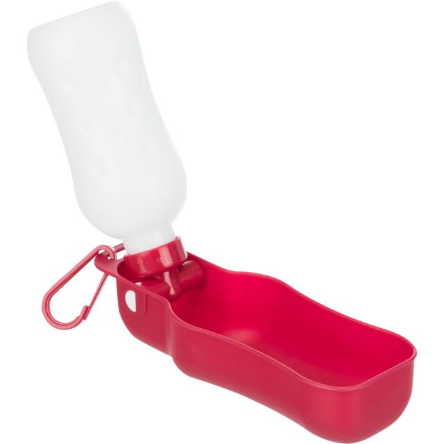 Distributore d'acqua portatile AGRIAPPIA con clip per facile trasporto e utilizzo all'aperto, in nero e rosso.