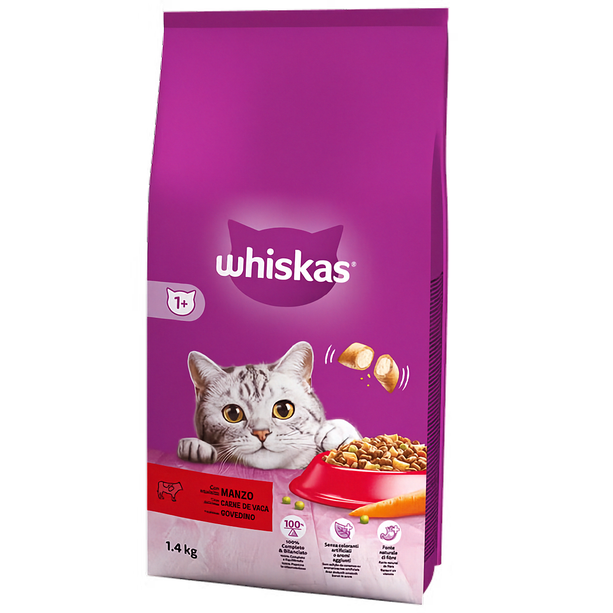 Whiskas® Croccantini con Squisito Manzo