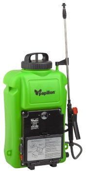Pompa a spalla a batteria al litio AgriaPPIA, capacità 12 litri, 12V, 8Ah, con batteria ricaricabile.