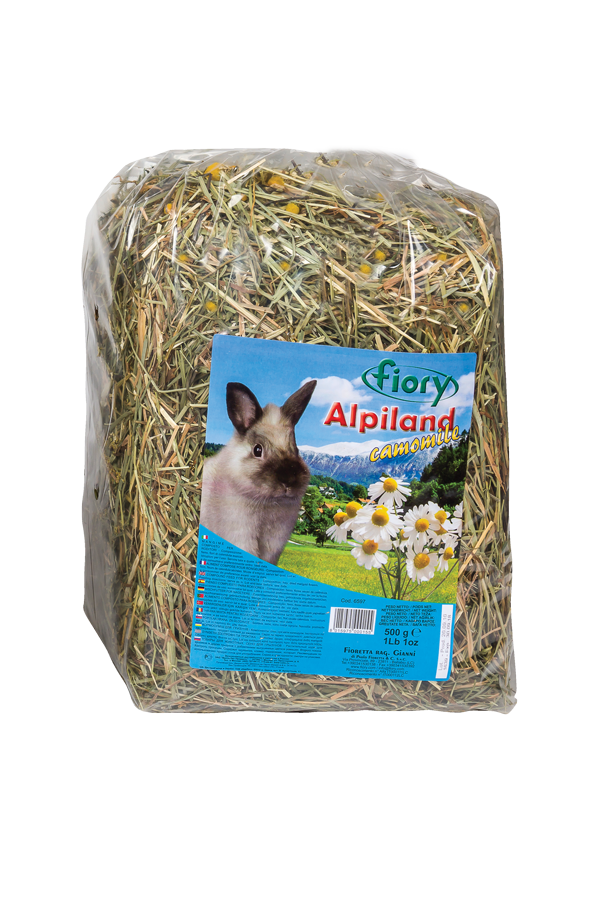 Fiory Alpiland – Fieno Aromatizzato per Conigli 500g | 5 Gusti: Camomilla, Rosa, Millefiori, Green, Yellow