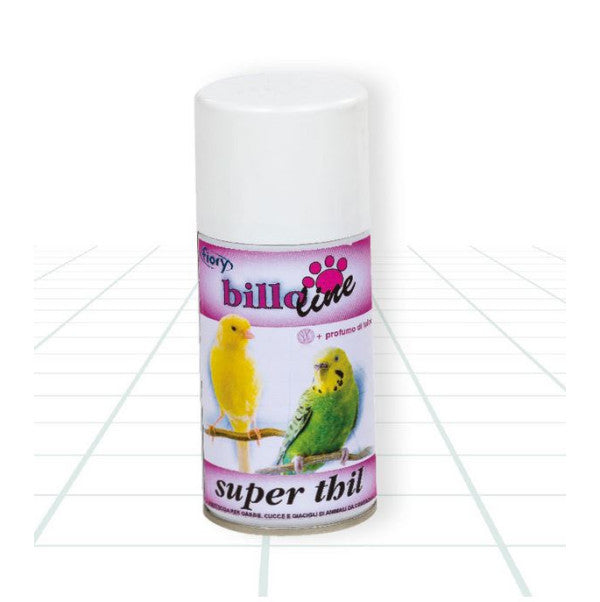 Super Thil per uccelli Fiory di AGRIAPPIA, flacone da 150ml di integratore naturale per volatili.