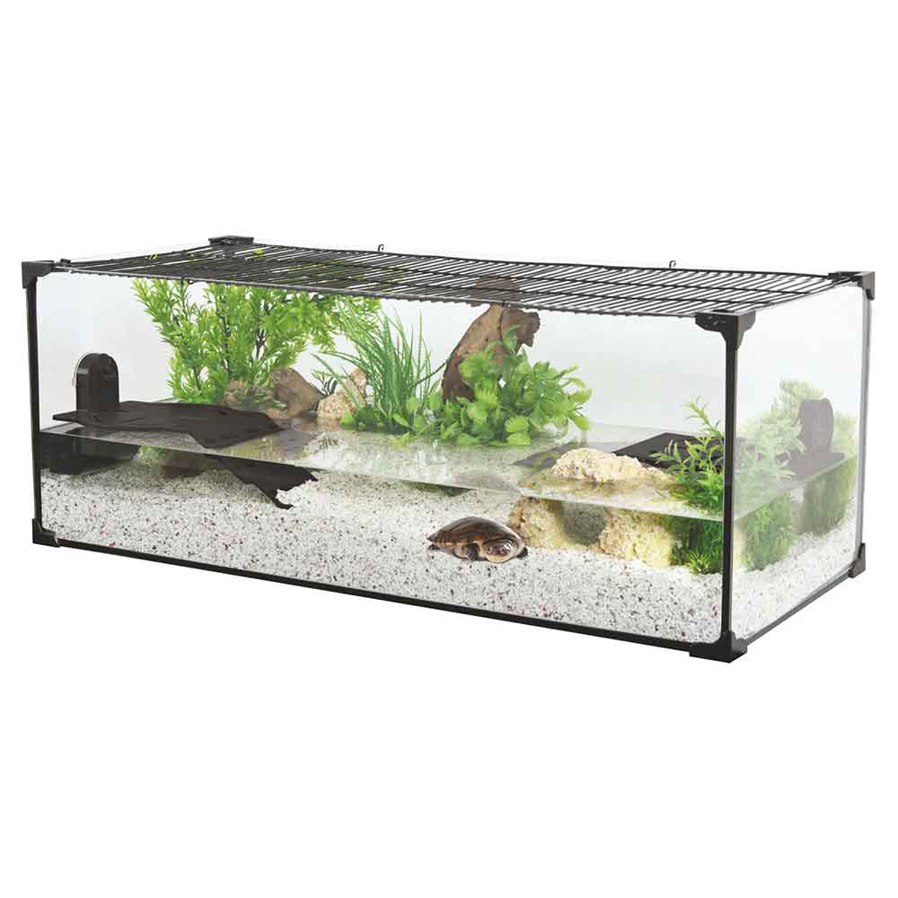 Acquaterrario Zolux Karapas Aqua Pro 80 per Tartarughe – 48 L con Filtro e Accessori