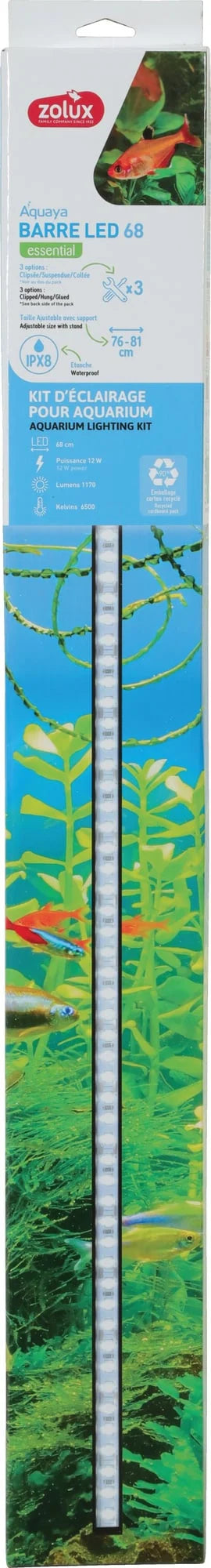 ZOLUX Barra LED Universale per Acquario Ekaï, Initio e Tana – 6500K IPX8, 5 Misure
