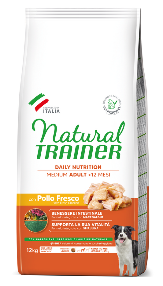NATURAL TRAINER - DAILY NUTRITION - MEDIUM ADULT CON POLLO FRESCO