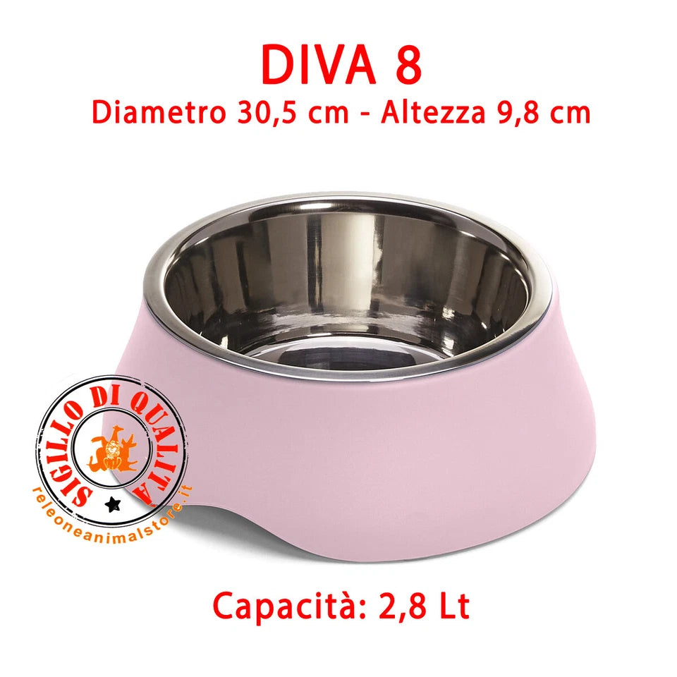 Ciotola Diva di AGRIAPPIA in ceramica bianca, con design elegante e capienza media, ideale per alimenti e presentazioni.