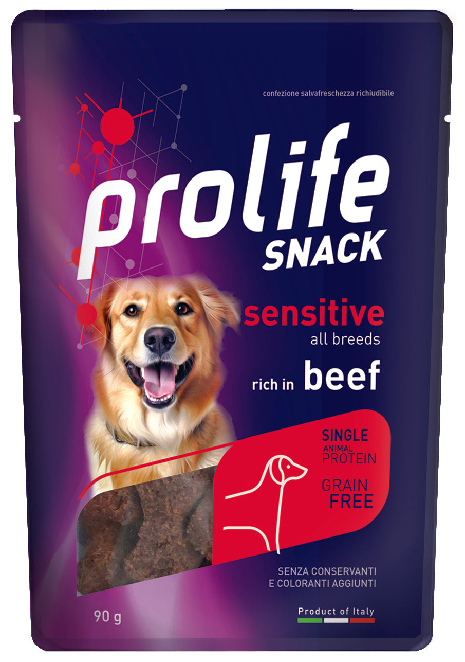Snack Prolife Cane di carne bovina AGRIAPPIA, snack salutare con bastoncini di carne gustosi e proteici.