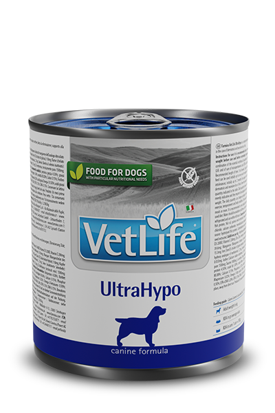 Cibo umido per cani Farmina UltraHypo AGRIAPPIA, scatola da 300g di alimenti ipoallergenici per cani.