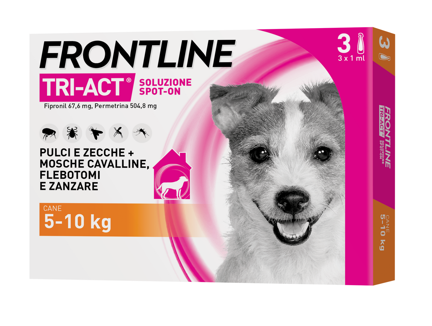 Canna Frontline Tri-Act® AGRIAPPIA, immagine obliqua della confezione da 5-10kg, con etichetta e dettagli del prodotto