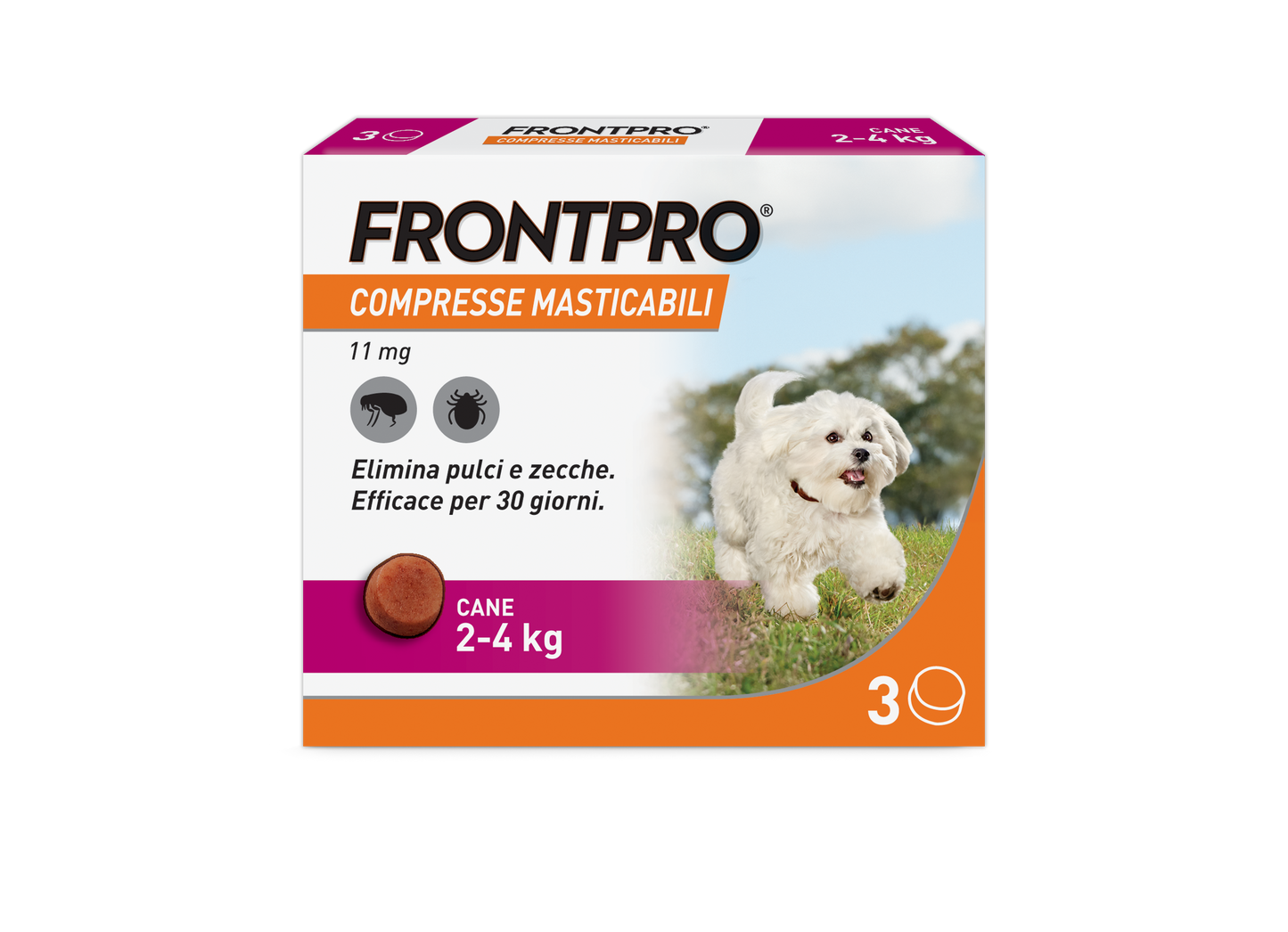 Cane Frontpro® AGRIAPPIA, prodotto per l'agricoltura, mostrato in immagine con etichetta e confezione da 2-4 kg.