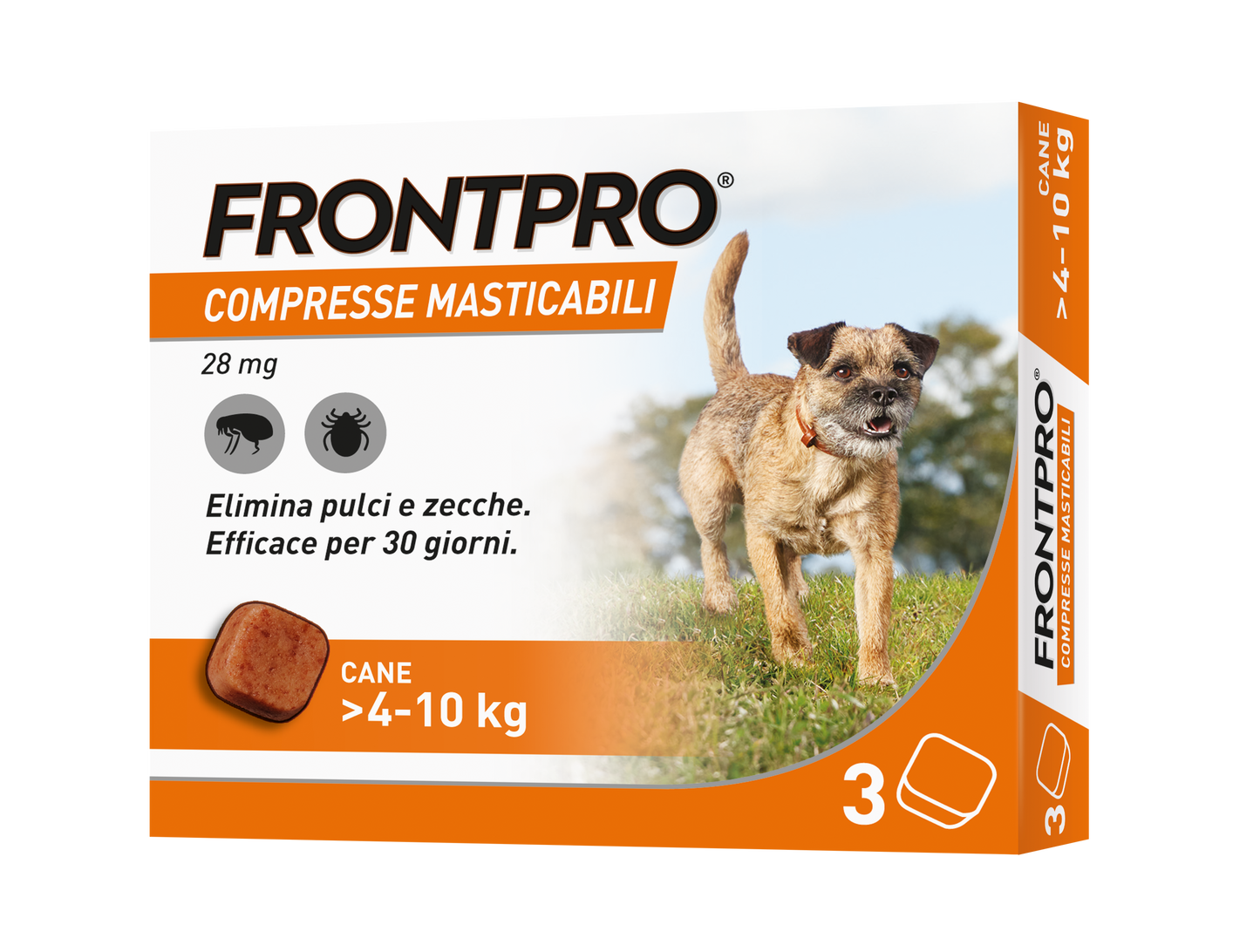 Cane Frontpro® AGRIAPPIA, 10 kg, in confezione sbieco, visibile in immagine, ideale per animali.