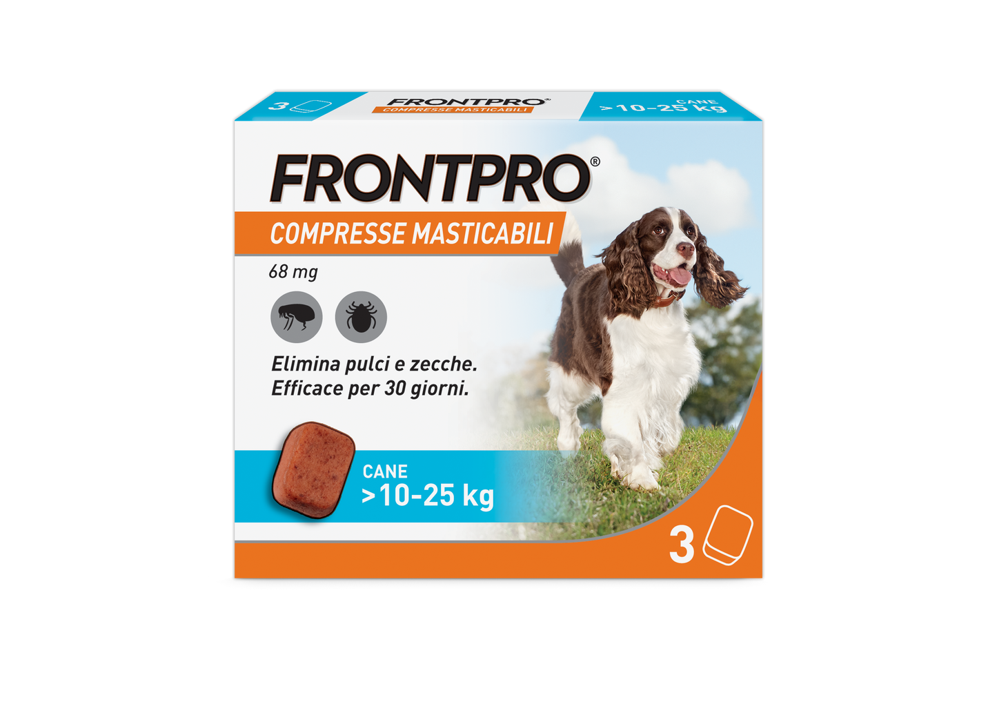 Cane Frontpro® AGRIAPPIA in 10-25kg, visibile con impugnatura e superficie robusta, ideale per supporto e stabilità.