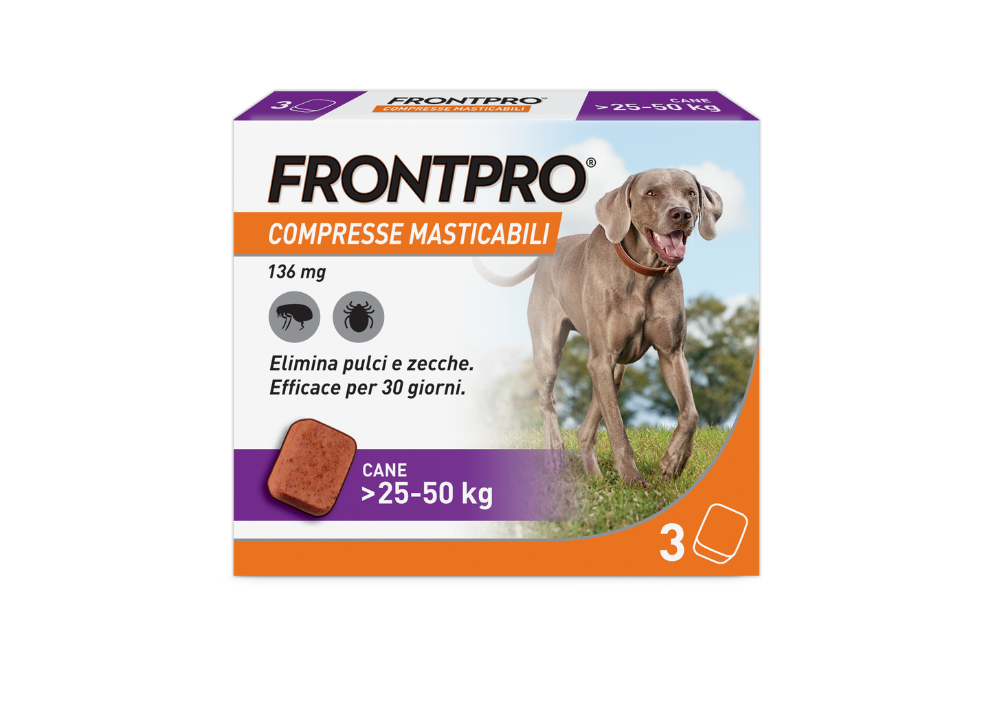 Canna Frontpro® AGRIAPPIA per uso agricolo, visibile con etichetta e dettagli sulla confezione da 25-50 kg.