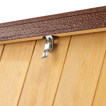 Cuccia Baita 80 AGRIAPPIA in legno con porta e finestra, ideale per animali domestici, vista dettagliata della struttura robusta
