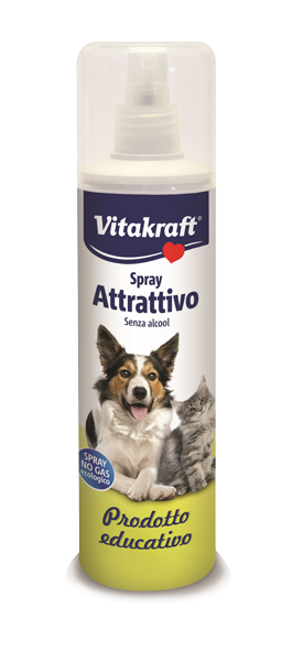 Spray attrattivo AGRIAPPIA per cani e gatti, flacone spray con etichetta e spray pronto all'uso per attirare animali domestici