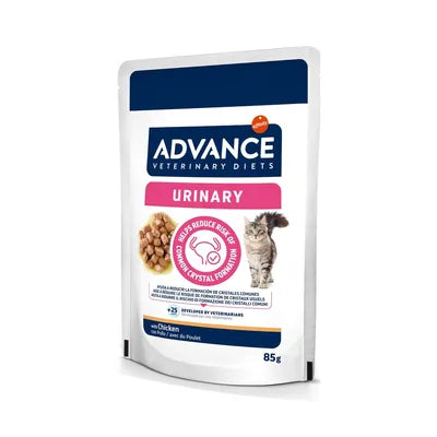 Crocchette per gatti Advance URINARY AGRIAPPIA, confezione da 85g, alimentazione specifica per la salute urinaria felina.