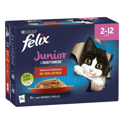 FELIX® Ghiottonerie Junior - (Manzo/Pollo) (10x85 g)