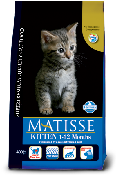 Gatto Matisse Kitten 1-12 mesi, crocchette AGRIAPPIA per gattini, confezione con sacco di mangime per gattini.