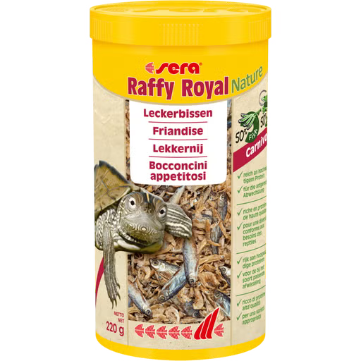 Sera Raffy Royal Nature 1000 ml – Snack con Pesce 50% e Gamberetti 50% per Tartarughe Acquatiche