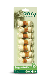 Oasy SNACK • Osso masticabile con Pollo - Anatra - Manzo