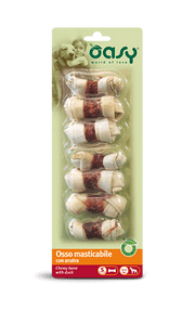 Oasy SNACK • Osso masticabile con Pollo - Anatra - Manzo