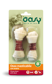 Oasy SNACK • Osso masticabile con Pollo - Anatra - Manzo