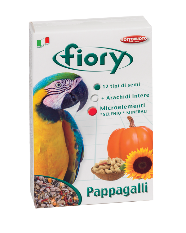 Mangime AGRIAPPIA per pappagalli con semi e cereali, in sacco aperto con miscela di alimenti per uccelli parrocchetti