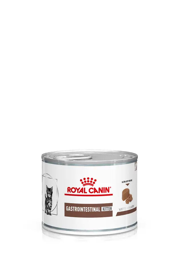 Kitten Gastrointestinal Kit AGRIAPPIA in scatola da 195g, cibo umido per il benessere digestivo dei gattini.