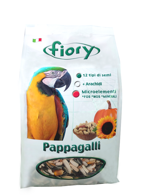 Mangime AGRIAPPIA per pappagalli con semi e cereali, alimento naturale per uccelli esotici e domestici