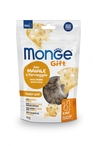 Crocchette Monge Gift AGRIAPPIA per cani adulti con maiale e formaggio, imballo da 60 ml, alimento appetitoso e nutriente