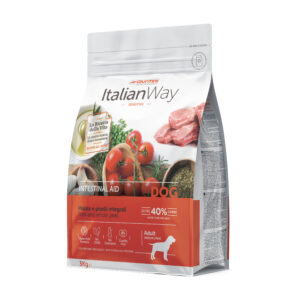 Crocchette per cani adulti ItalianWay Maiale e piselli integrali AGRIAPPIA, alimento Medium/Maxi per intestino sano, 3 kg