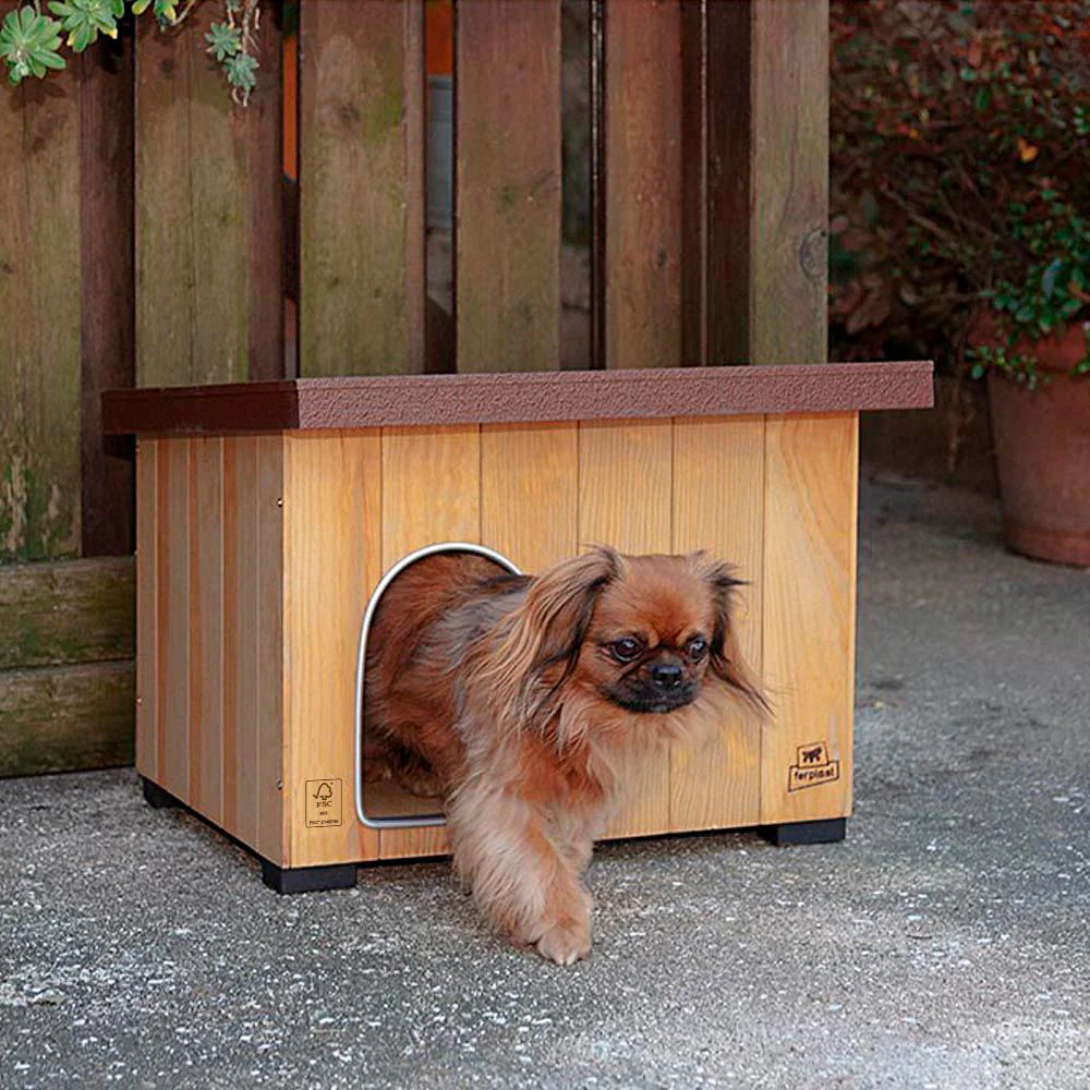 Cuccia AGRIAPPIA Baita 50 in legno con porta e finestra, ideale per cani, resistente e confortevole.
