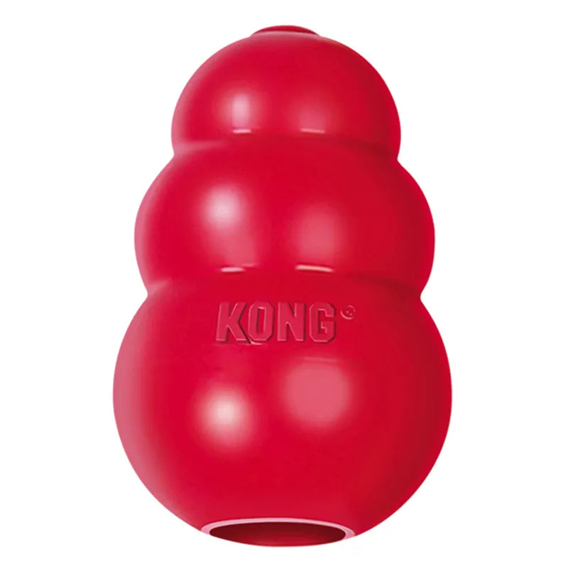 Gioco per cani Kong Classic di AGRIAPPIA, robusto e durevole, con superficie scanalata e forma tradizionale per masticare e divertirsi.