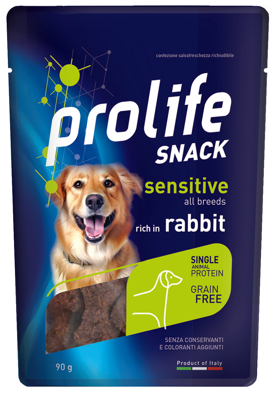 Bastoncini snack Prolife Cane AgriaPPIA con forma di coniglio, snack croccante e naturale.