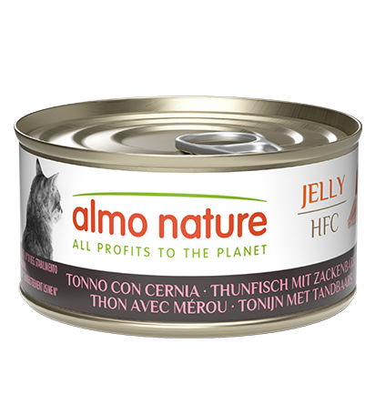 Crocchette Almo Nature HFC Jelly per gatti, complemento alimentare da 70g, con ingredienti naturali e di alta qualità.