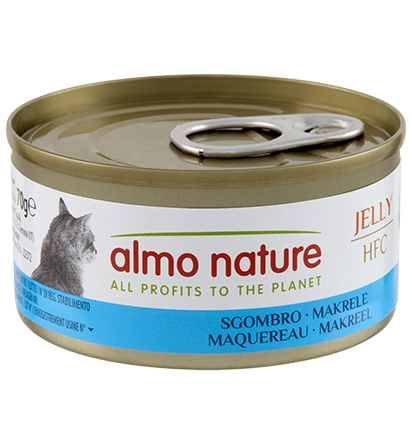 Cibo complementare per gatti Almo Nature HFC Jelly AGRIAPPIA, scatola da 70g con gelatina e carne di alta qualità