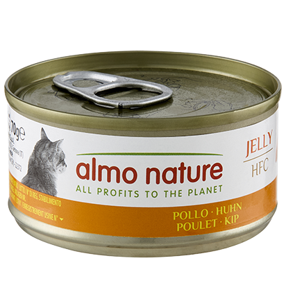Cibo complementare per gatti Almo Nature HFC Jelly AGRIAPPIA, confezione da 70g, con gelatina e carne di alta qualità.