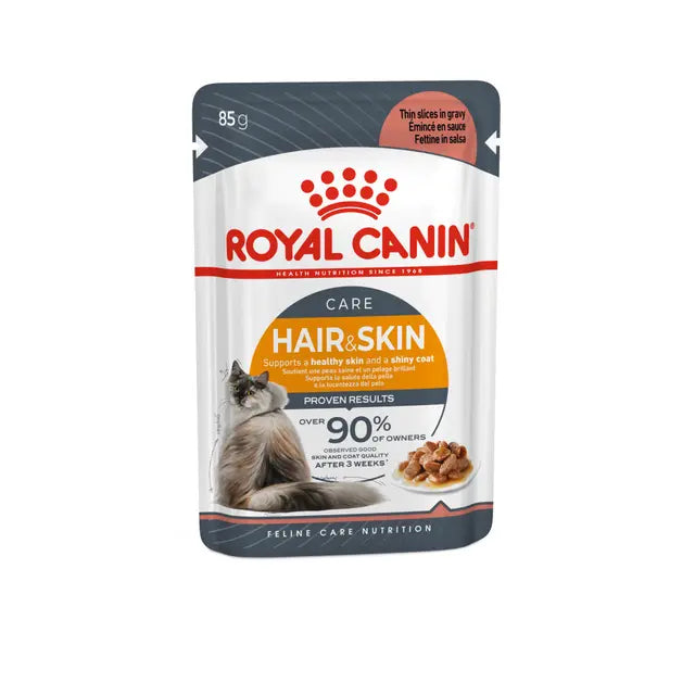 Royal Canin Hair & Skin Care in Salsa – Alimento Umido per Pelo e Pelle del Gatto
