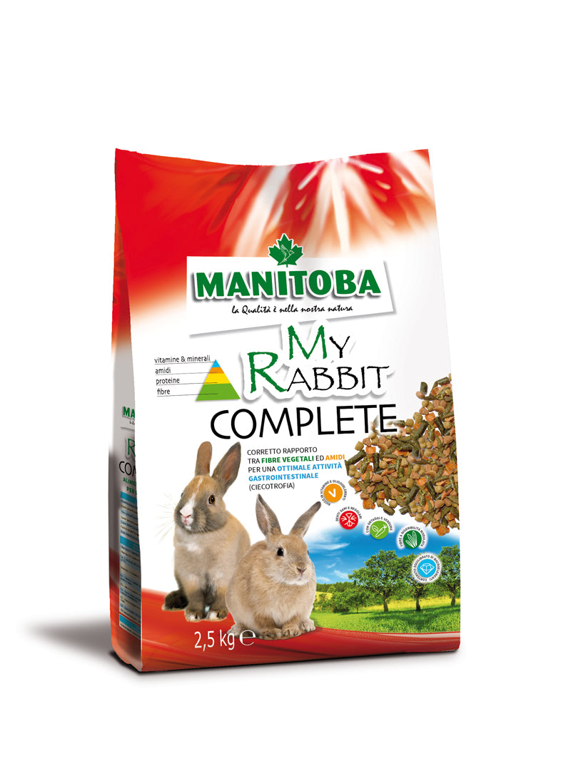 My Rabbit Complete – Alimento Completo per Conigli Nani con Carote e Erba Medica 2.5kg
