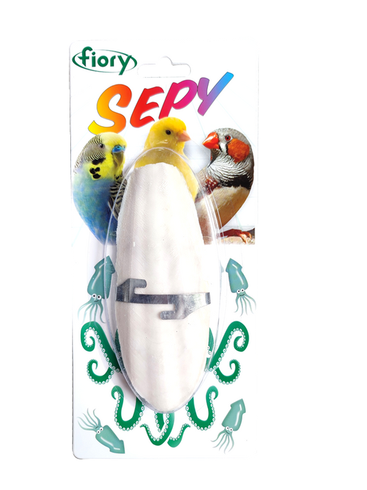Fiory Sepy e Big Sepy – Osso di Seppia per Uccelli con Calcio 32,9%