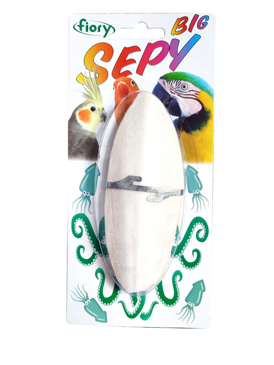 Fiory Sepy e Big Sepy – Osso di Seppia per Uccelli con Calcio 32,9%