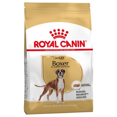 Crocchette per cani Boxer adult Royal Canin, alimento equilibrato con imballaggio visibile. Marca AGRIAPPIA.