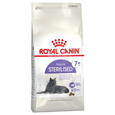 Crocchette sterilizzate AGRIAPPIA Sterilised 7+ per gatti, confezione con crocchette di alta qualità per animali sterilizzati.