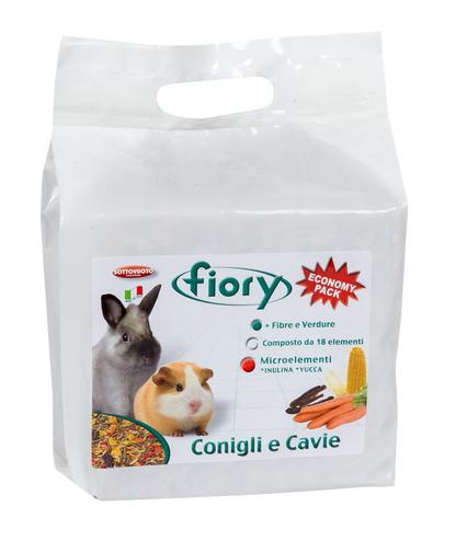 Fiory Mangime per Conigli Nani e Cavie – Miscela con Carote, Avena e Granuli Omega3