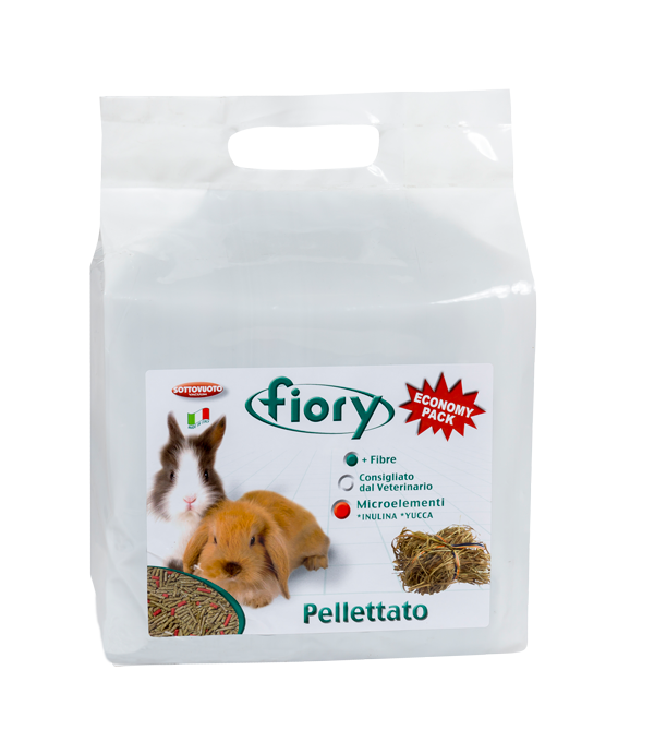 Fiory Pellettato per Conigli Nani e Cavie – Cubetti con Yucca Schidigera e Omega3