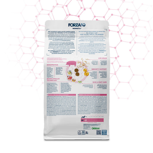 Forza10 Mini Adult Sensitive – Alimento Dietetico Maiale con Patate per Cani 1-10 kg
